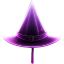 A purple wizard hat